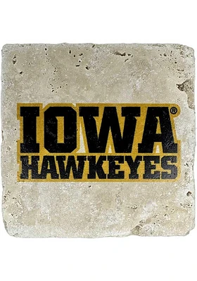 Iowa Hawkeyes Stacked Text 4x4 Coaster