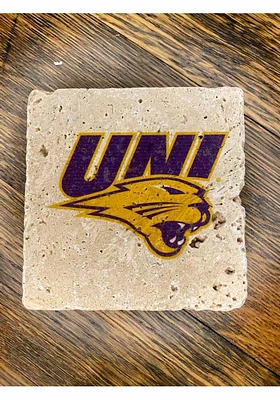 Northern Iowa Panthers Primary Logo 4x4 Coaster - Purple