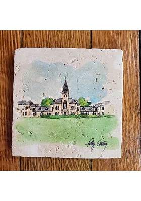 Manhattan Anderson Hall Polly Gentry Coaster - White