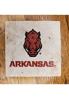 Arkansas Razorbacks Secondary Logo 4x4 Stone Coaster - Red