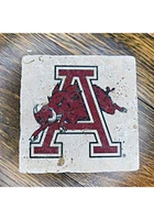 Arkansas Razorbacks Razorback thru A 4x4 Stone Coaster - Red