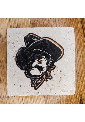 Oklahoma State Cowboys Pistol Pete Phantom 4x4 Stone Coaster - Orange