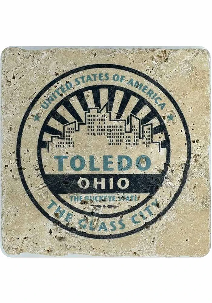 Toledo Stamp Coaster - Blue