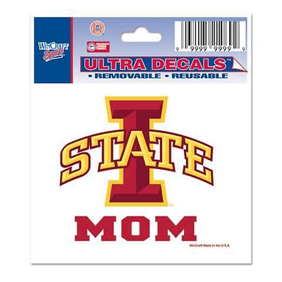 Iowa State Cyclones 3x4 Mom Auto Decal - Cardinal