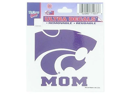 K-State Wildcats 3x4 Mom Auto Decal - Purple