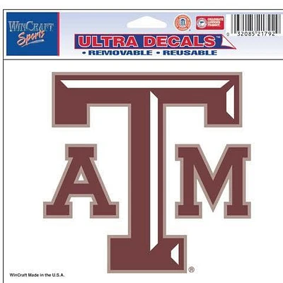 Texas A&M Aggies 5x6 Multi Use Auto Decal - Red
