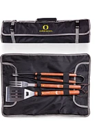 Oregon Ducks 3 Piece Tote BBQ Tool Set