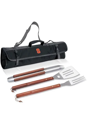 Syracuse Orange 3 Piece Tote BBQ Tool Set