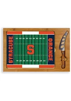 Syracuse Orange Icon Football Glass Top Cutting Board
