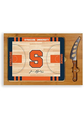 Syracuse Orange Icon Basketball Glass Top Cutting Board