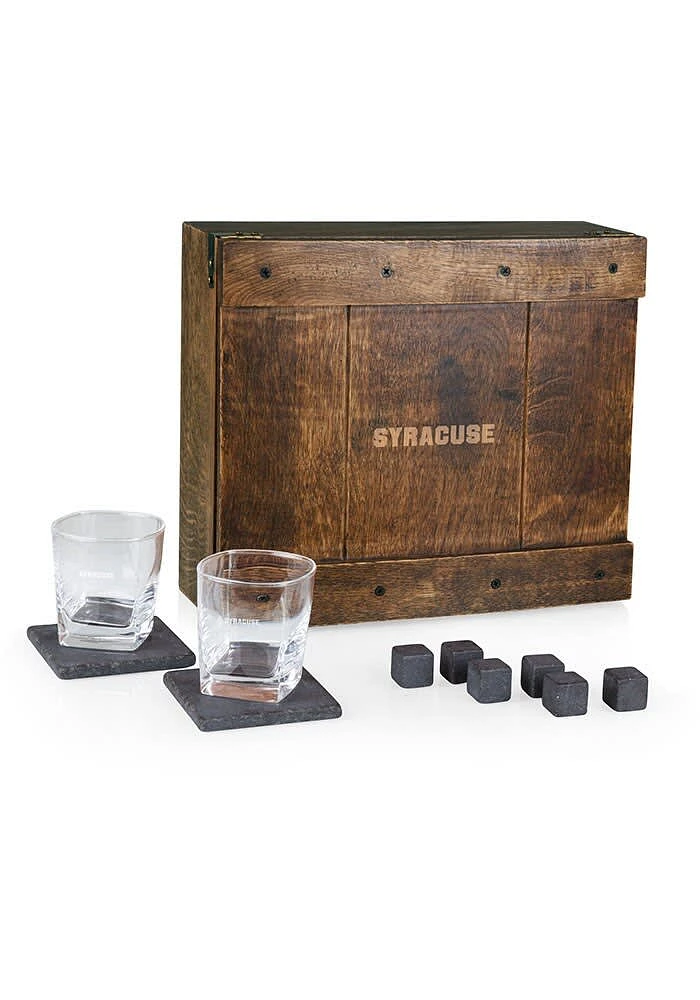 Syracuse Orange Whiskey Box Gift Drink Set
