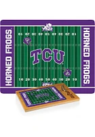 TCU Horned Frogs Icon Glass Top Cutting Board