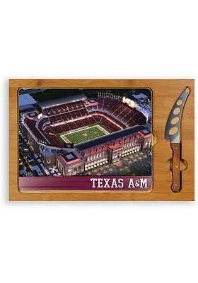 Texas A&M Aggies Icon Basketball Glass Top Cutting Board