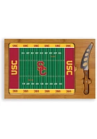 USC Trojans Icon Glass Top Cutting Board
