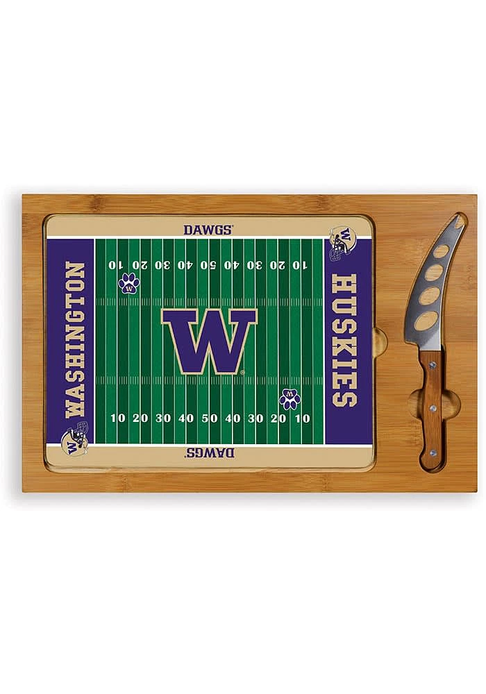 Washington Huskies Icon Football Glass Top Cutting Board