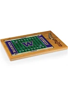 Washington Huskies Icon Football Glass Top Cutting Board