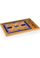 Washington Huskies Icon Basketball Glass Top Cutting Board