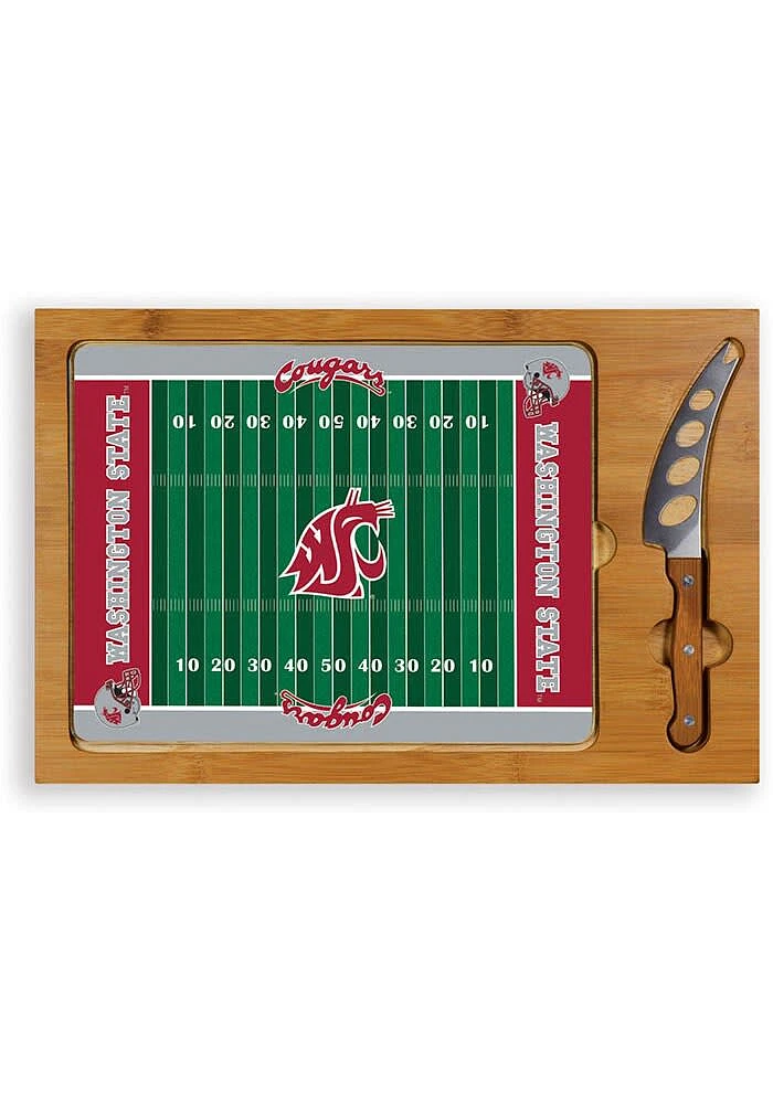 Washington State Cougars Icon Glass Top Cutting Board