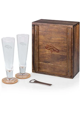 Denver Broncos Pilsner Beer Glass Drink Set