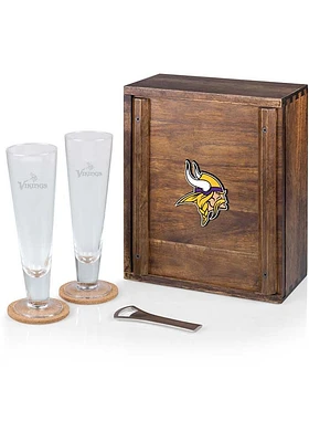 Minnesota Vikings Pilsner Beer Glass Gift Set Drink Set