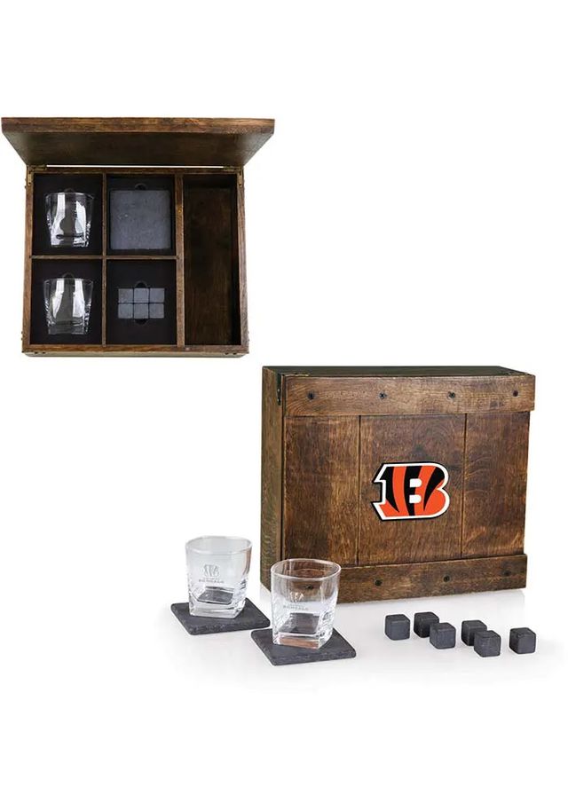 Cincinnati Bengals Whiskey Box Gift Drink Set