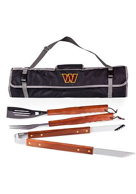 Washington Commanders 3 Piece Tote BBQ Tool Set