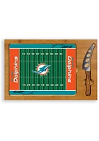 Miami Dolphins Icon Glass Top Cutting Board