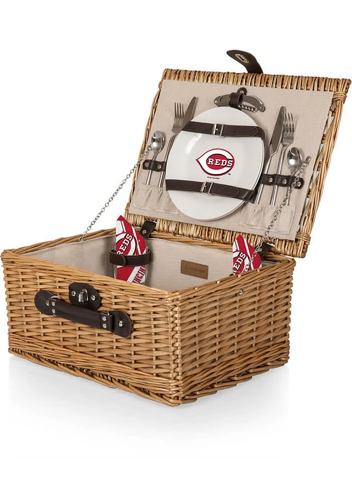 Cincinnati Reds Brown Classic Picnic Basket Tote