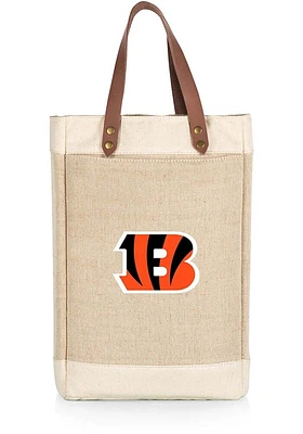 Cincinnati Bengals Jute 2 Bottle Insulated Bag Wine Accessory