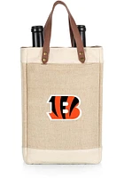 Cincinnati Bengals Jute 2 Bottle Insulated Bag Wine Accessory