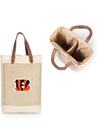 Cincinnati Bengals Jute 2 Bottle Insulated Bag Wine Accessory