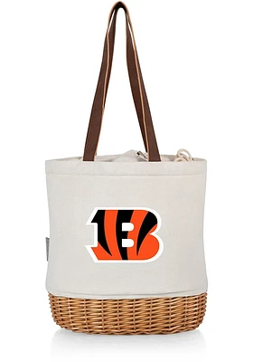 Cincinnati Bengals Tan Pico Canvas and Wicker Tote