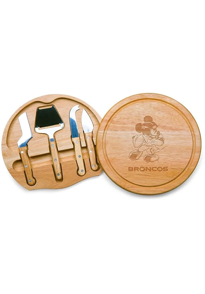 Denver Broncos Disney Mickey Cheese Tools and Cutting Board