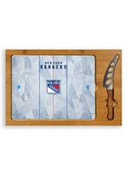 New York Rangers Icon Glass Top Cutting Board