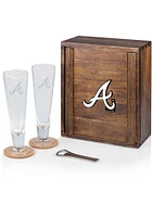 Atlanta Braves Colored Pilsner Beer Glass Drink Set