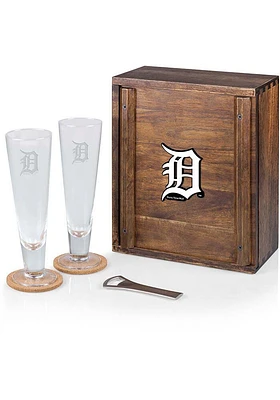 Detroit Tigers Colored Pilsner Beer Glass Drink Set