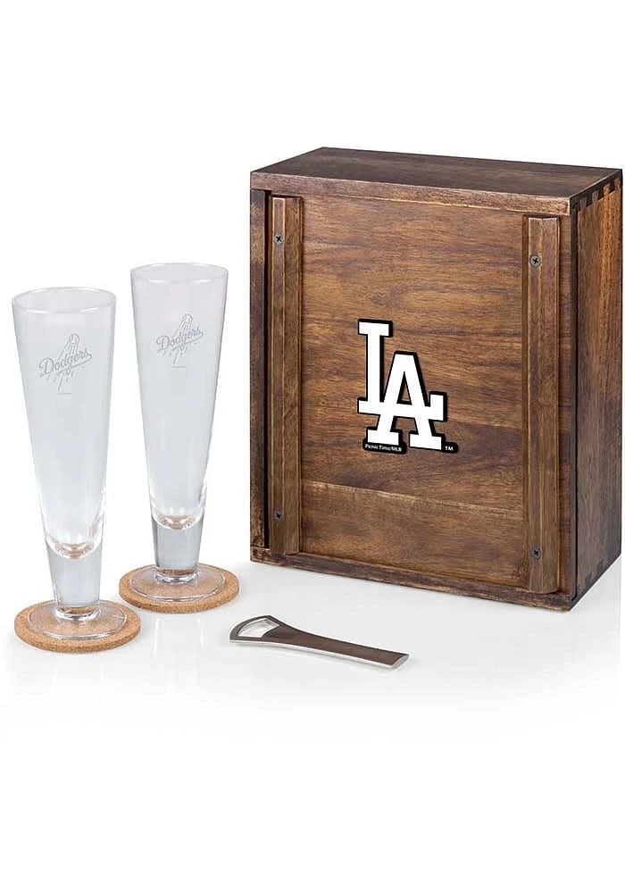 Los Angeles Dodgers Colored Pilsner Beer Glass Drink Set