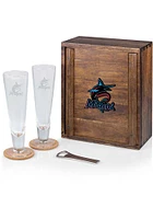 Miami Marlins Colored Pilsner Beer Glass Drink Set