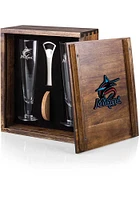 Miami Marlins Colored Pilsner Beer Glass Drink Set