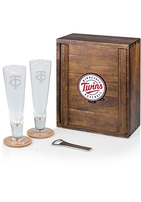 Minnesota Twins Colored Pilsner Beer Glass Drink Set