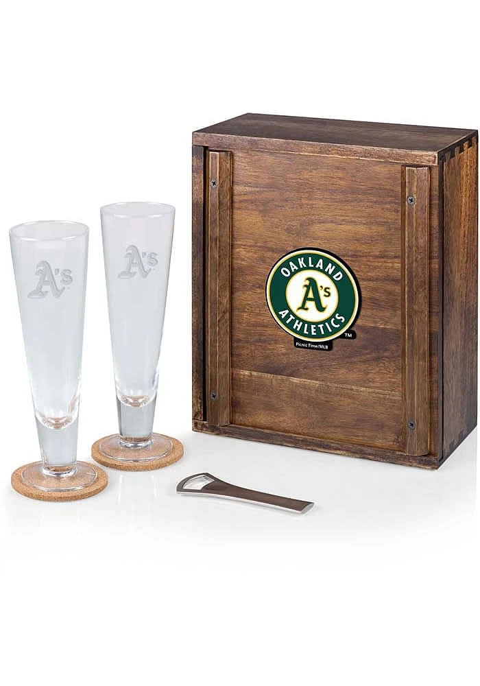 Oakland Athletics Colored Pilsner Beer Glass Drink Set