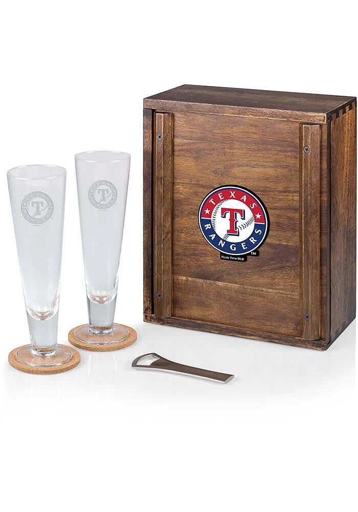 Texas Rangers Colored Pilsner Beer Glass Drink Set