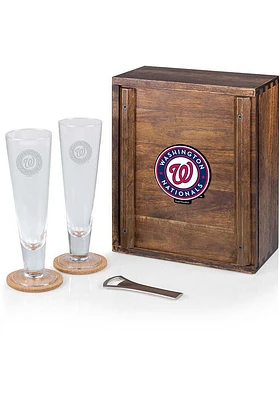 Washington Nationals Colored Pilsner Beer Glass Drink Set