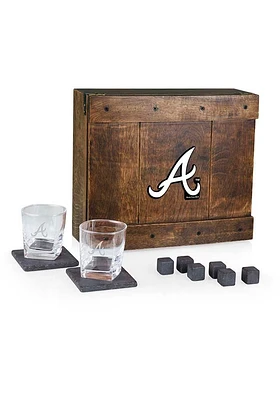 Atlanta Braves Colored Whiskey Box Gift Drink Set