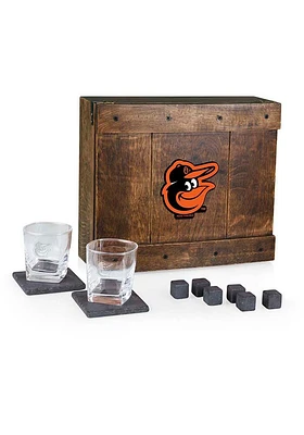 Baltimore Orioles Colored Whiskey Box Gift Drink Set