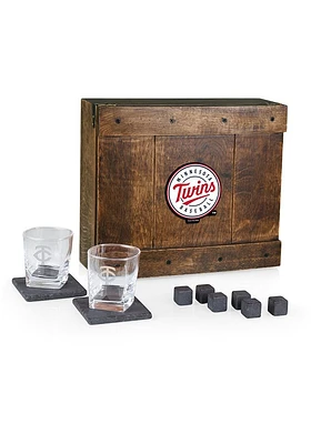 Minnesota Twins Colored Whiskey Box Gift Drink Set