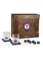 Texas Rangers Colored Whiskey Box Gift Drink Set