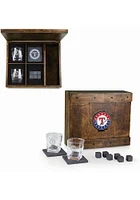 Texas Rangers Colored Whiskey Box Gift Drink Set