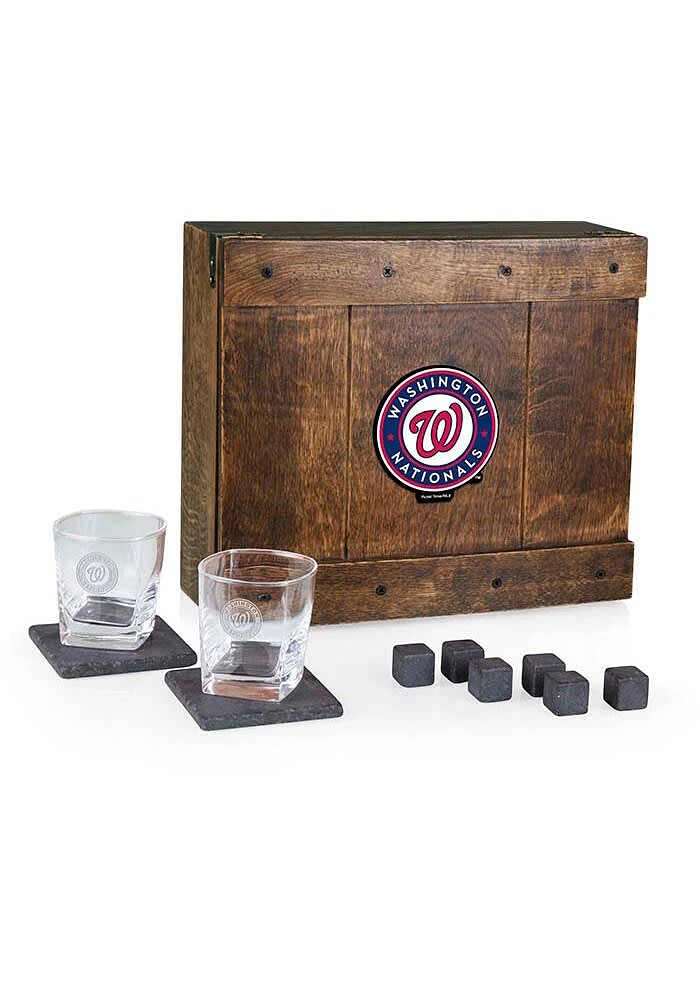 Washington Nationals Colored Whiskey Box Gift Drink Set