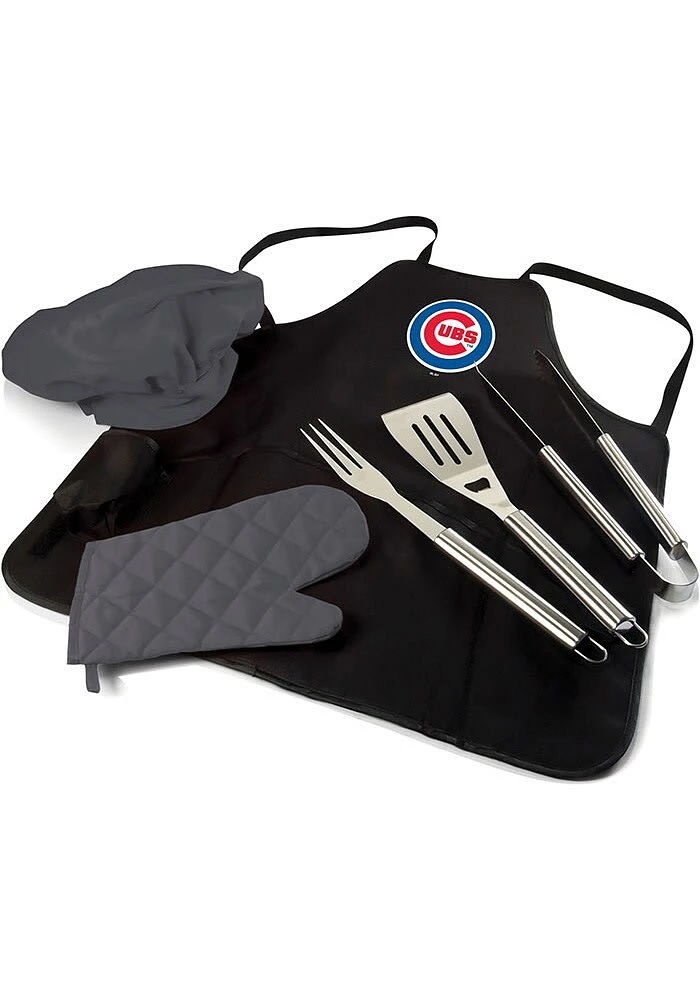 Chicago Cubs Pro Grill BBQ Apron Set